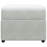 vidaXL Sommier à lattes de lit et matelas Gris clair 80x200 cm Velours