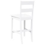 VidaXL Tabourets de bar 2 Pièces blanc bois massif d'hévéa