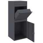 vidaXL Boîte de dépôt de colis Anthracite 41 x 38 x 103 cm Acier
