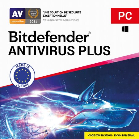 Bitdefender antivirus plus - licence 1 an - 5 pc - a télécharger