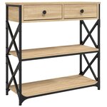 vidaXL Table console chêne sonoma 75x28x75 cm bois d'ingénierie