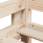 vidaXL Lit superposé et échelle et toit 90x190 cm bois de pin massif