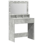 vidaXL Coiffeuse Gris béton 79 x 41 x 135 cm Bois d'ingénierie