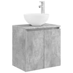 vidaXL Vanité de lavabo mural Gris béton 49 5 x 41 x 64 5 cm
