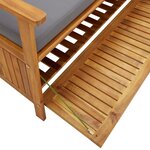 vidaXL Banc de rangement de jardin 120 cm Bois d'acacia solide