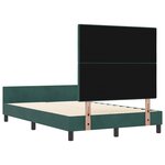 vidaXL Cadre de lit avec tête de lit Vert foncé 120 x 200 cm Velours
