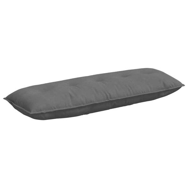 vidaXL Coussin de Dos Gris foncé 140 x 50 cm Tissu en microfibre