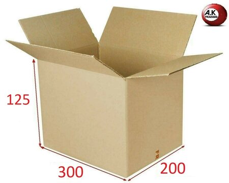 Lot de 10 boîtes carton emballage caisse carton 300 x 200 x 150 mm double canelure solide