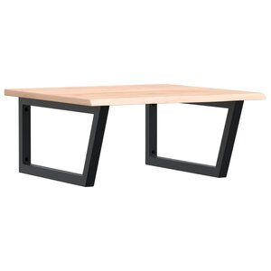 vidaXL Étagère de vasque murale acier et bois de chêne massif