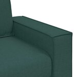 vidaXL Sofa 3 places avec coussin Vert foncé 220 x 78 x 84 cm tissu