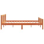 vidaXL Cadre de lit sans matelas cire marron 150x200cm bois pin massif