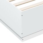 vidaXL Cadre de lit avec LED sans matelas blanc 180x200 cm