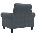 vidaXL Fauteuil Gris foncé 60 cm Velours