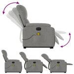 vidaXL Fauteuil inclinable de massage électrique gris clair