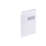 Enveloppe vélin, format c4, 229 x 324 mm, avec fenêtre, 90 g/m² fermeture autocollante avec bande protectrice, blanc (paquet 50 unités)