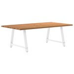 vidaXL Table à manger et bord naturel bois massif chêne rectangulaire