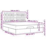VidaXL Cadre de lit ottoman avec matelas gris foncé 160x200cm tissu