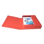 EXACOMPTA - Boite de classement a élastique - Dos 60mm - 24 x 32 - Carte lustrée F.S.C 7/10eme - Couleur rouge