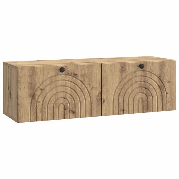 vidaXL Meuble TV mural 98 x 31 x 30 cm Chêne artisanal
