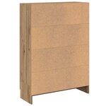 vidaXL Bibliothèque chêne artisanal 82 5x30 5x115 cm bois d'ingénierie