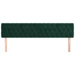 vidaXL Têtes de lit 2 Pièces Vert foncé 90x7x78/88 cm Velours