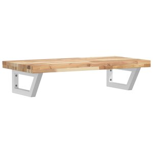 vidaXL Étagère de vasque murale acier et bois massif d'acacia