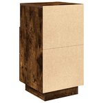 vidaXL Table de chevet avec 2 tiroirs chêne fumé 36x36x68 cm