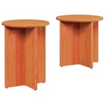 vidaXL Table basse 2 Pièces Brun cire
