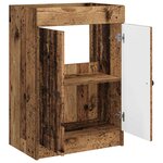 vidaXL Armoire sous évier de salle de bain Bois ancien