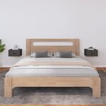 vidaXL Tables de chevet murales 2 Pièces Gris 40x29 5x22 cm