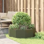 vidaXL Jardinière Vert olive 120 x 120 x 35 cm Acier