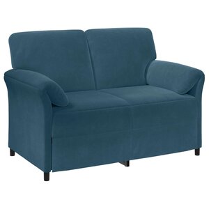 vidaXL Sofa 2 places Bleu 138 x 83 x 95 cm Velours