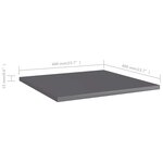 vidaXL Panneaux de bibliothèque 8 Pièces gris brillant bois d’ingénierie