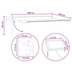 vidaXL Store rétractable manuel avec LEDs Sable