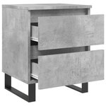 vidaXL Table de chevet gris béton 40x35x50 cm bois d’ingénierie
