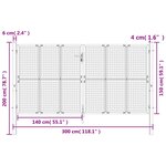 vidaXL Portail de jardin anthracite 300 x 200 cm acier