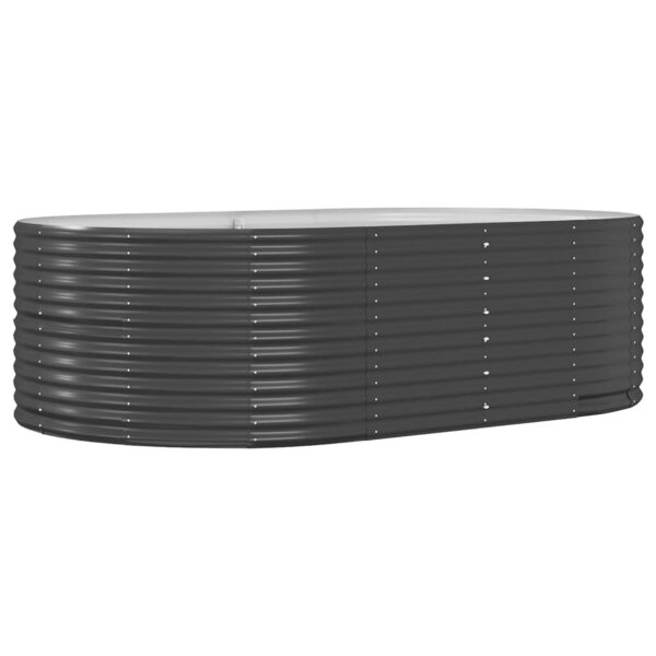 vidaXL Lit surélevé de jardin Anthracite Acier enduit de poudre