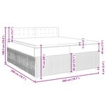 vidaXL Sommier à lattes de lit avec matelas Bleu 200x200 cm Tissu