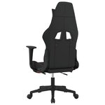 vidaXL Chaise de jeu de massage avec repose-pied Noir et rouge Tissu