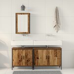 vidaXL Ensemble de meubles de salle de bain 3 pièces en bois ancien