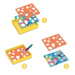 Djeco DJ08993 - Fabuleux pochoirs Piou piou & co