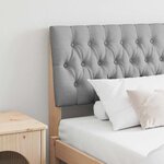 vidaXL Tête de lit capitonnée Gris clair 180 cm Pin massif
