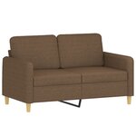 vidaXL Ensemble de canapés 4 Pièces avec coussins marron tissu