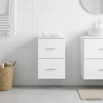 vidaXL Meuble de Salle de Bain In-between Blanc 30 x 35 x 50 cm