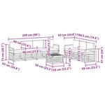 vidaXL Ensembles de canapés 8 pc Naturel et Anthracite