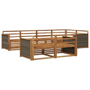 vidaXL Ensemble de canapés d'extérieur 7 pc Naturel