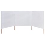 vidaXL Paravent 3 panneaux Tissu 400 x 120 cm Blanc