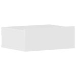 vidaXL Tables de chevet flottantes 2Pièces Blanc brillant Bois ingénierie