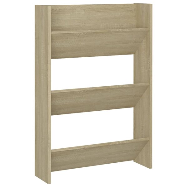 vidaXL Armoire à chaussures murale Chêne Sonoma 60x18x90 cm Aggloméré
