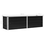 vidaXL Lit surélevé de jardin Anthracite 160x40x45 cm Acier galvanisé